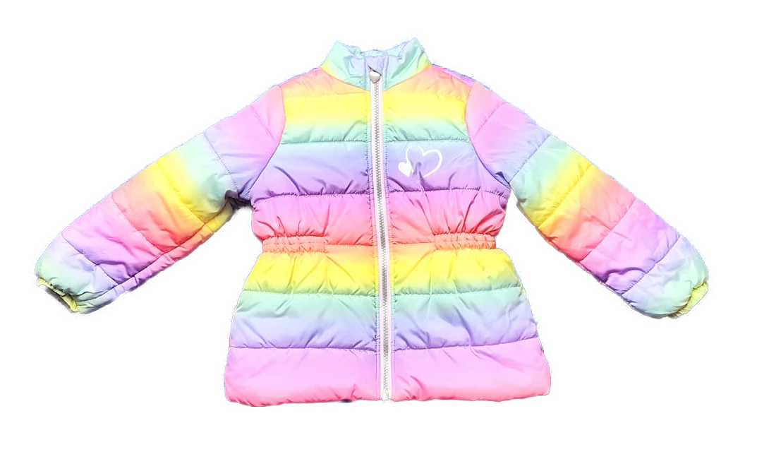 GIRLS 4T RAINBOW COAT