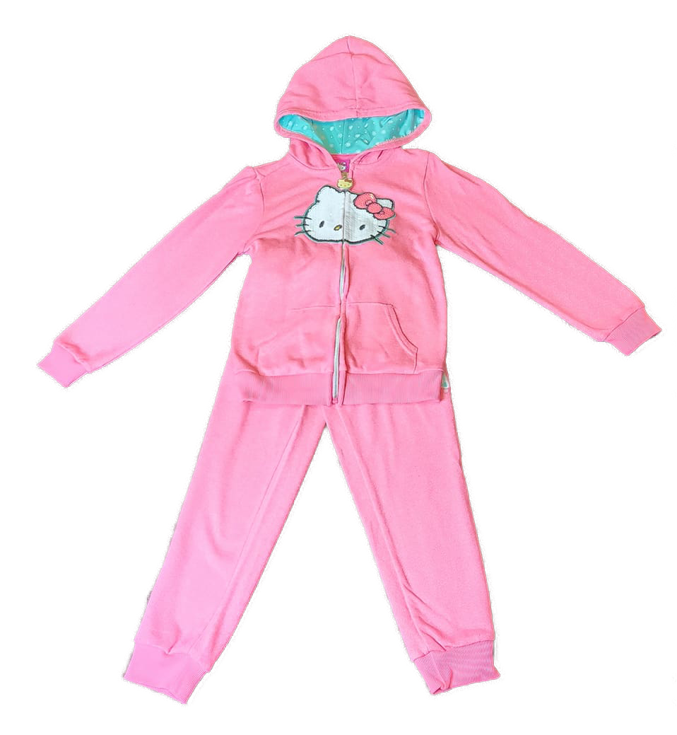 GIRLS HELLO KITTY 6X PINK HOODIE OUTFIT