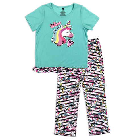 Girls  Two Piece Sleepwear Set Sizes  4/5  6/7  8/10 12/14