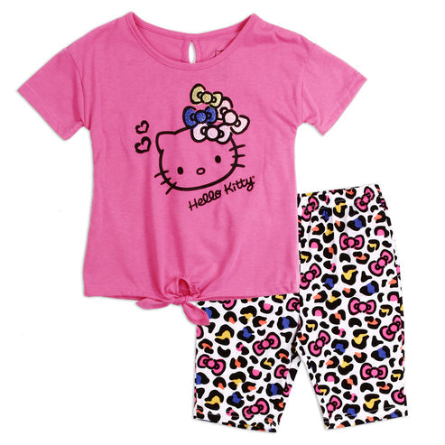 HELLO KITTY Girls Toddler 2-Piece Short Set SZ 2, 3 &amp; 4