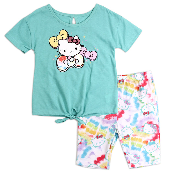 HELLO KITTY GIRLS TWO PIECE SHORT SET 5/6 &amp; 6X