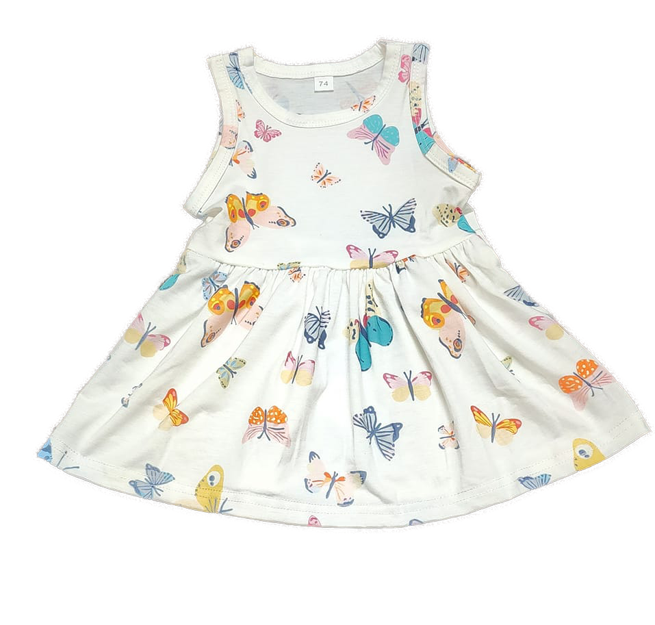 Baby Girls 6/9 Months Cute Butterfly Graphic Dress