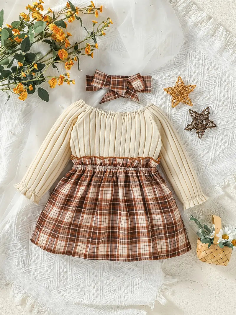 TODDLER GIRL 18-24 MOS. DRESS W BOW.