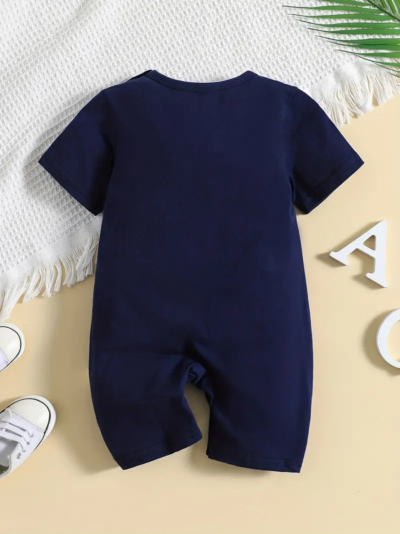 NAVY BLUE JUMPSUIT 3-6 MONTHS BABY BOY OR GIRL