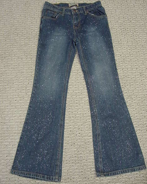 Girl&#39;s Glitter Jeans The Children&#39;s Place. Sizes 10 OR 12.