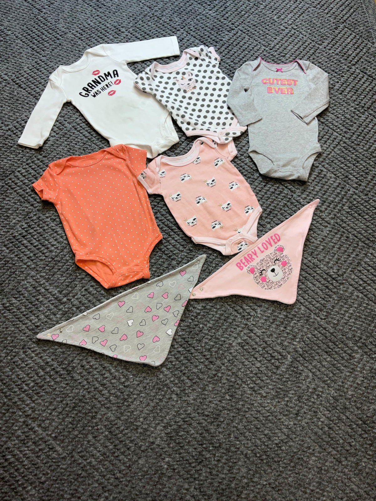 Carter&#39;s Girl BUNDLE Six Months Onesie&#39;s.