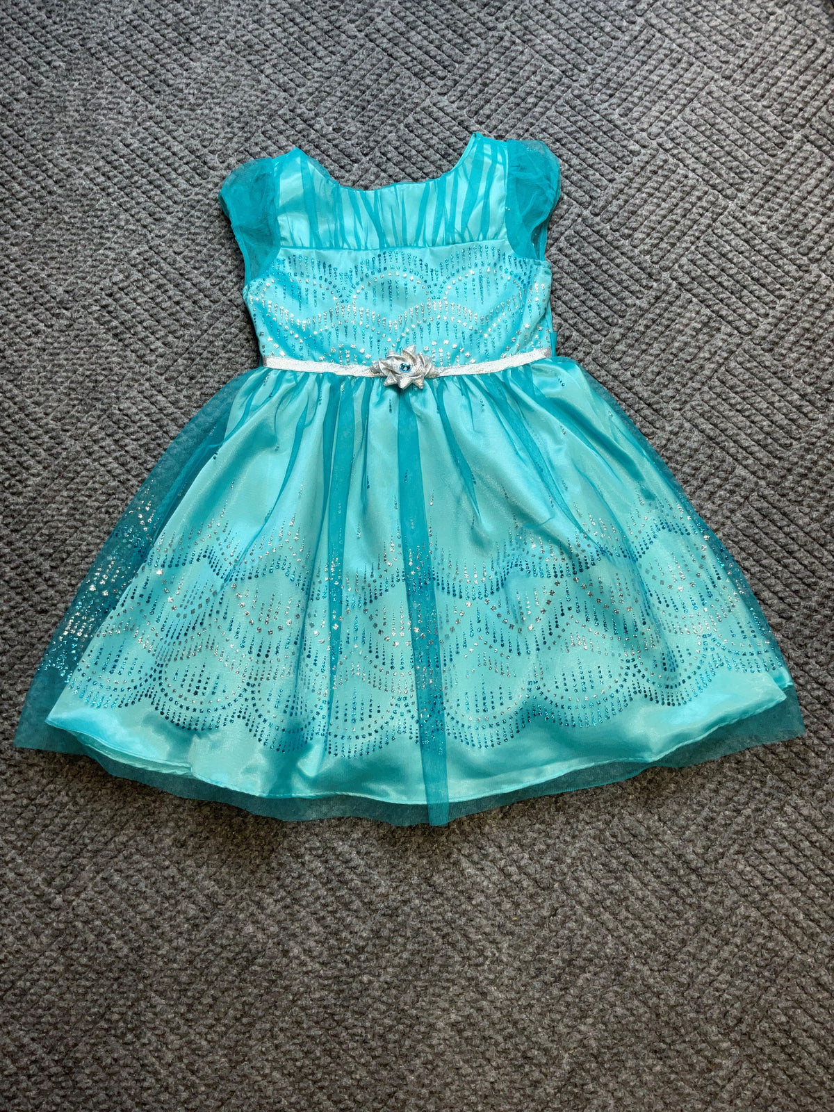 Jona Michelle Size 7 Girl&#39;s Special Turquoise  Dress.