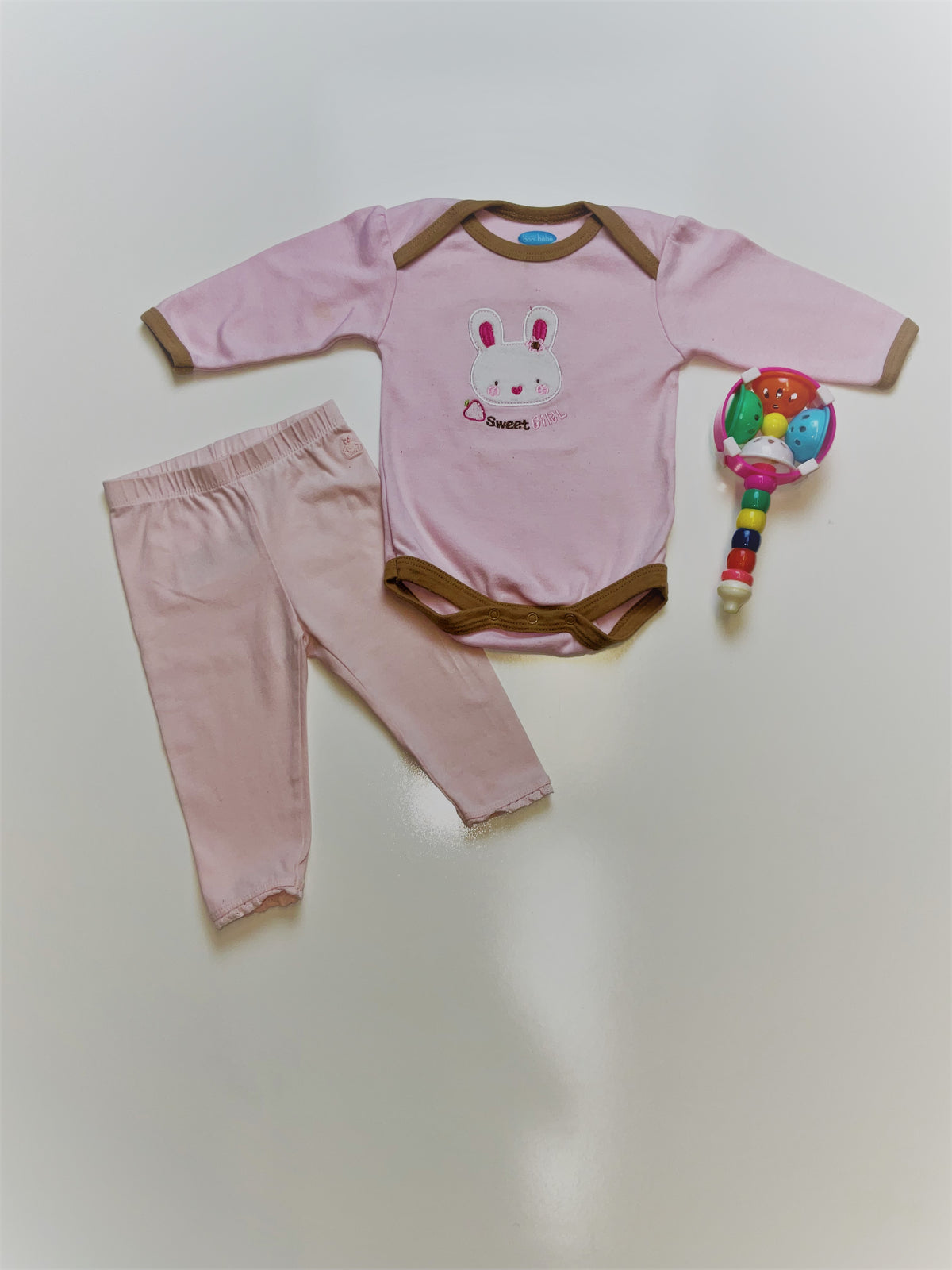 Bon Bebe  Girl&#39;s Onesie Set. Size 3-6 Months.