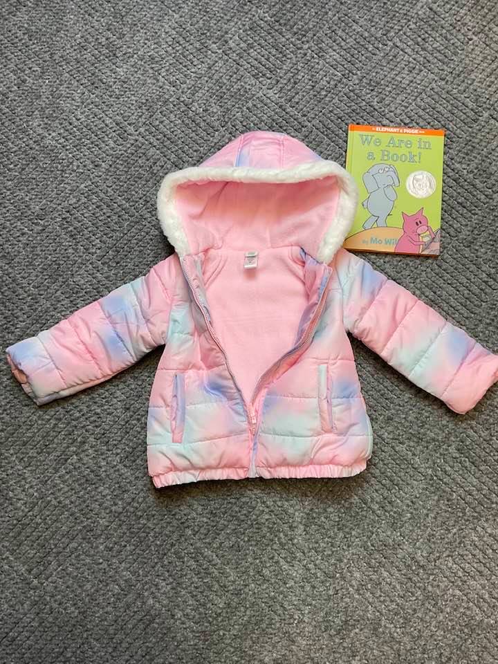 Little Me Pink Coat w Hood Girls 3T