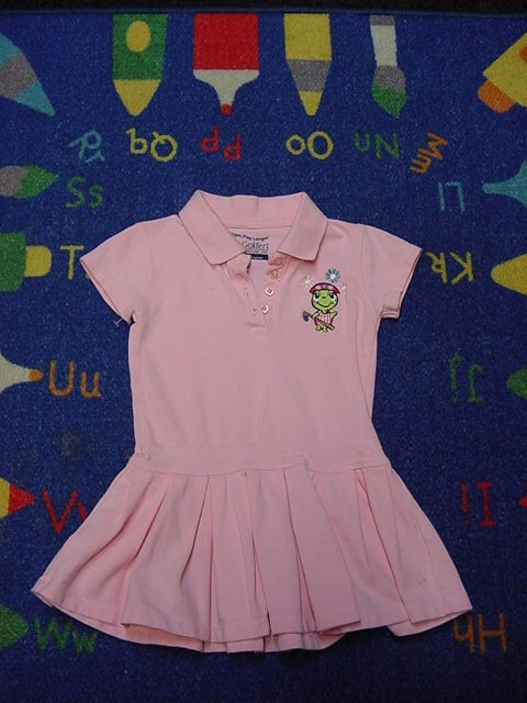 The Littlest Golfer. 12 Month Girl Pink dress