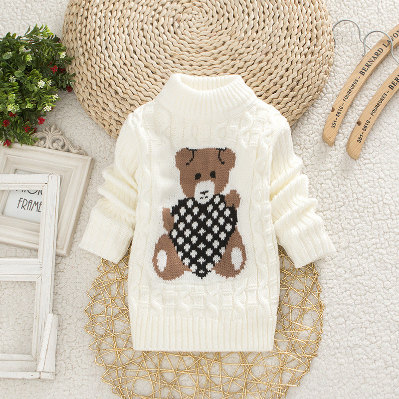 Aile Rabbit Girl&#39;s Turtle Neck Sweaters.  18-24 mos &amp; 2-3 years old