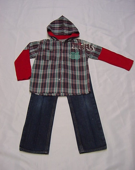 Rebels Boys Two Piece Hoodie Outfit. Size 7.