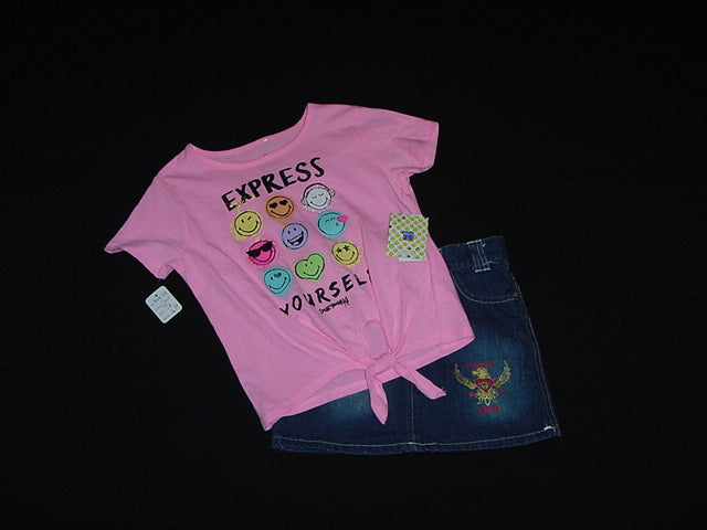 Smiley World Girls Two Piece Outfit Size 7/8.