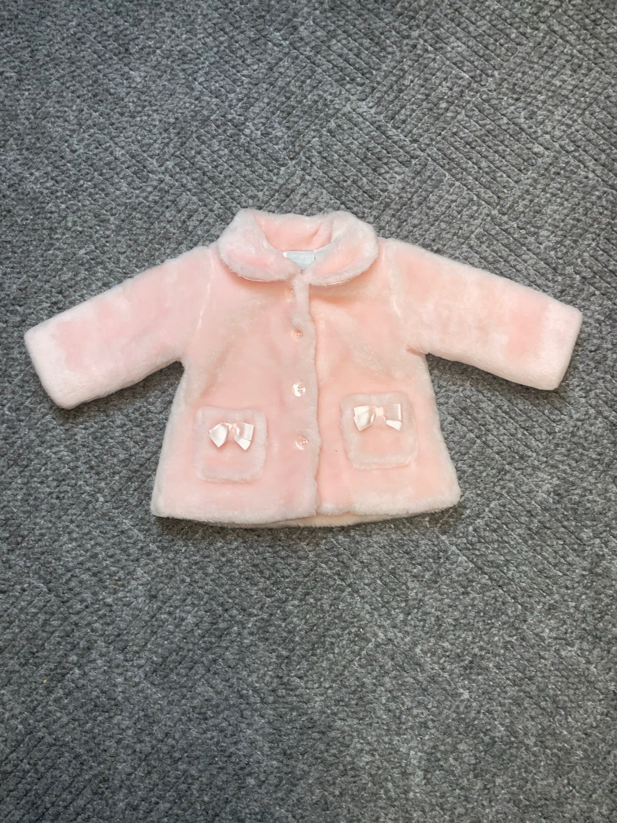 Hoola Baby Girls 6-9 Months Pink furry coat