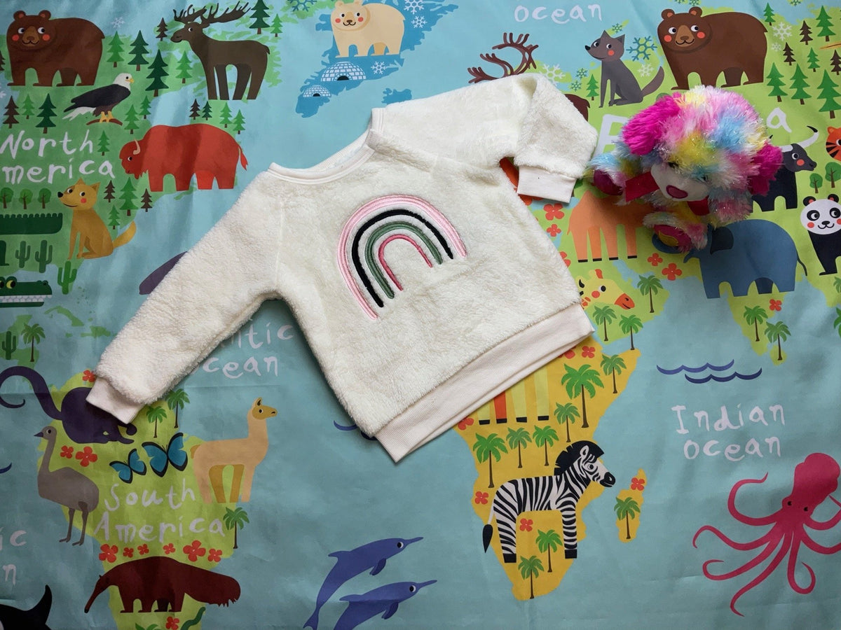 PEKKLE Two Piece RAINBOW Outfit for 18 Month Girl.