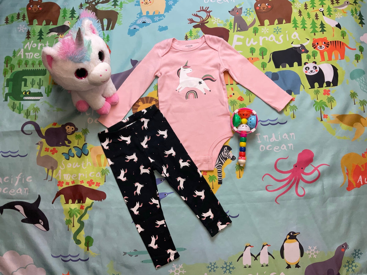 Pekkle Girls 18 Months Unicorn Outfit.