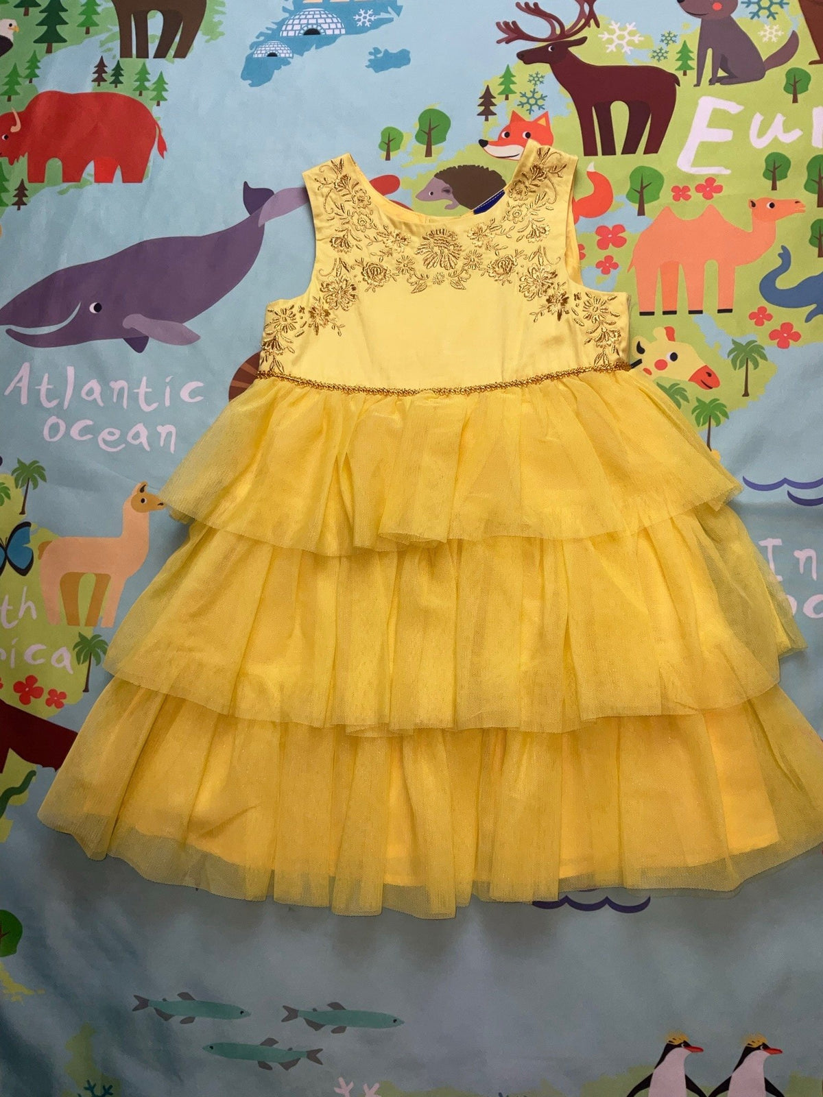 Disney Girls 3T ROSE Yellow Dress