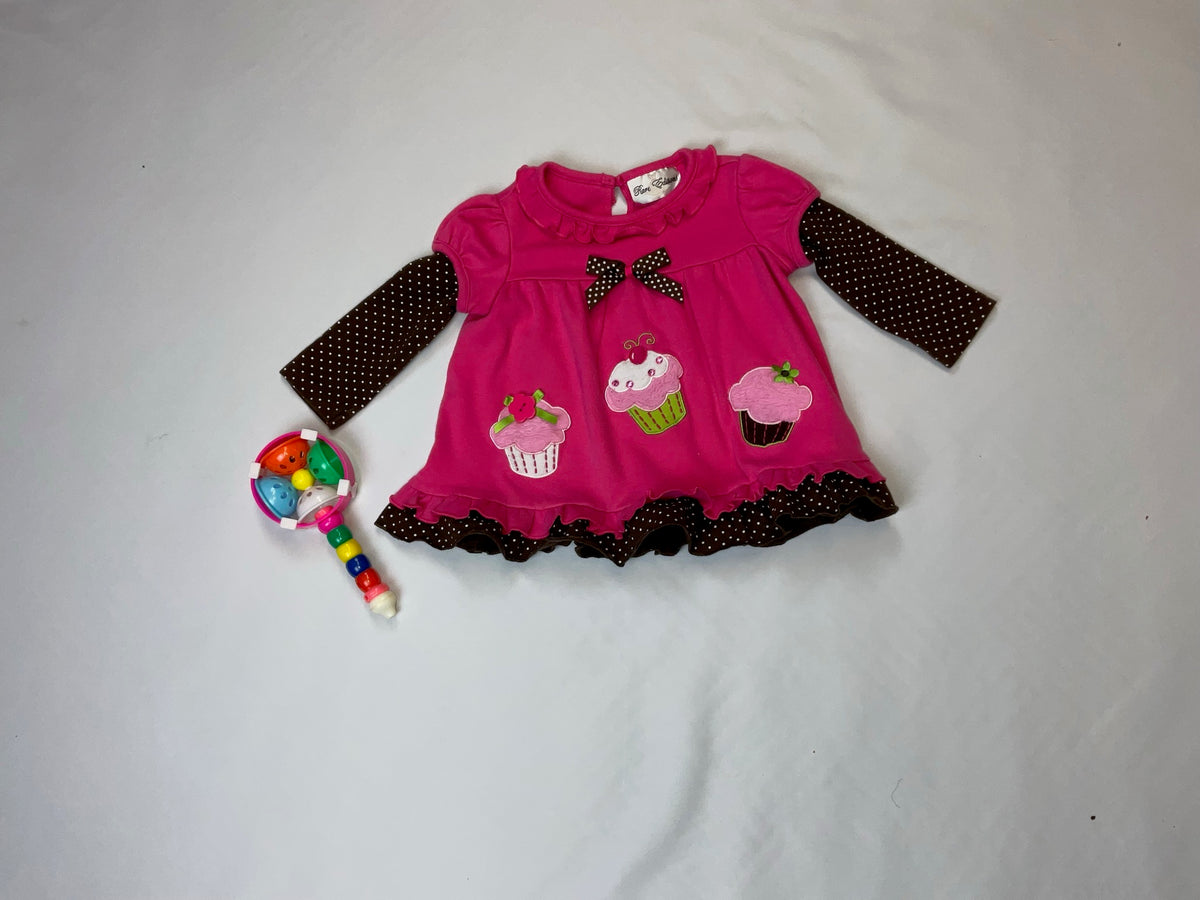 Rare Editions 12 Months Girls Cupcake Dress