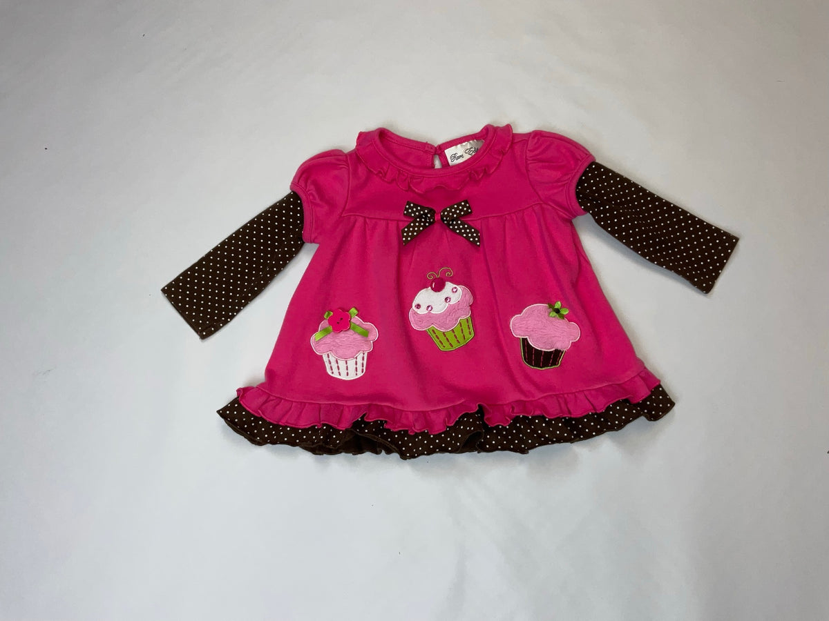 Rare Editions 12 Months Girls Cupcake Dress