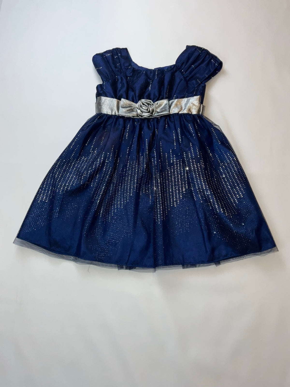 Jona Michelle 5T Navy Silver Special Dress