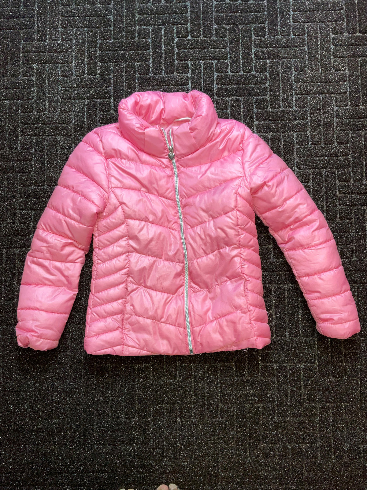 H &amp; M Pink Puffer Jacket Girl&#39;s 9/10.