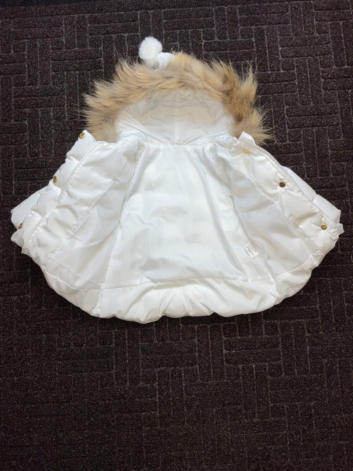 China White Puffer Girl&#39;s Coat 18-24 Mos..