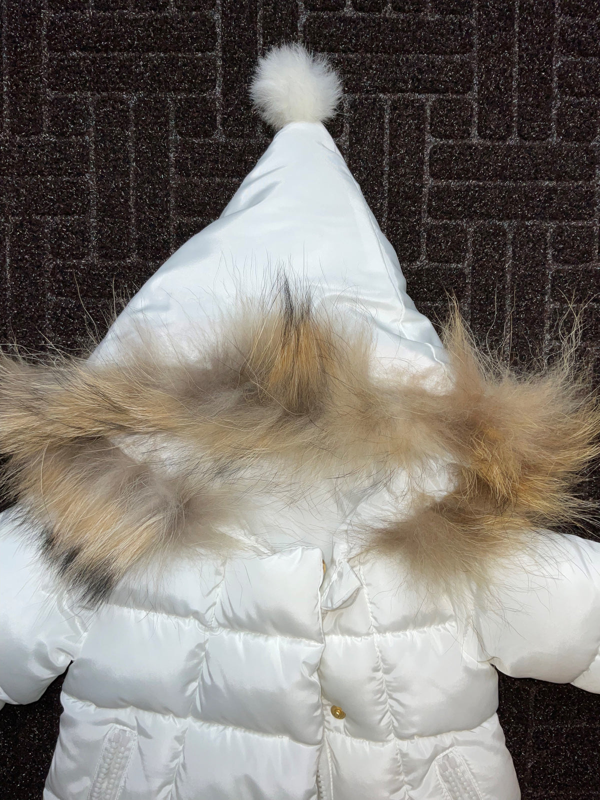 China White Puffer Girl&#39;s Coat 18-24 Mos..