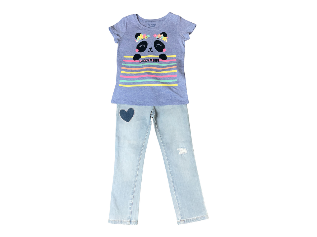 CHILDREN&#39;S PLACE GIRL&#39;S SZ. 5T TWO PIECE OUTFIT.