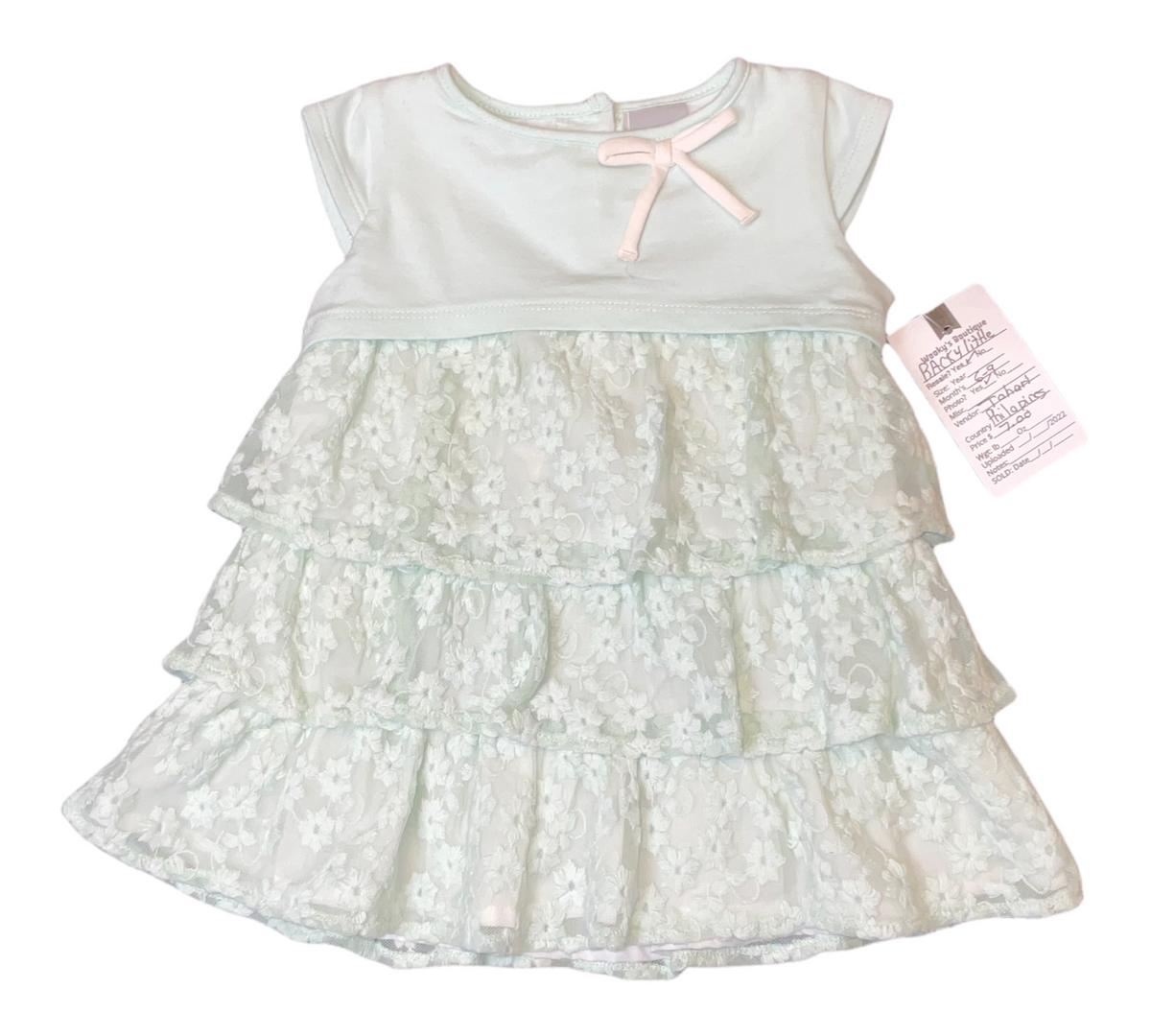 TAHARI BABY GIRLS 6-9 MONTHS DRESS.