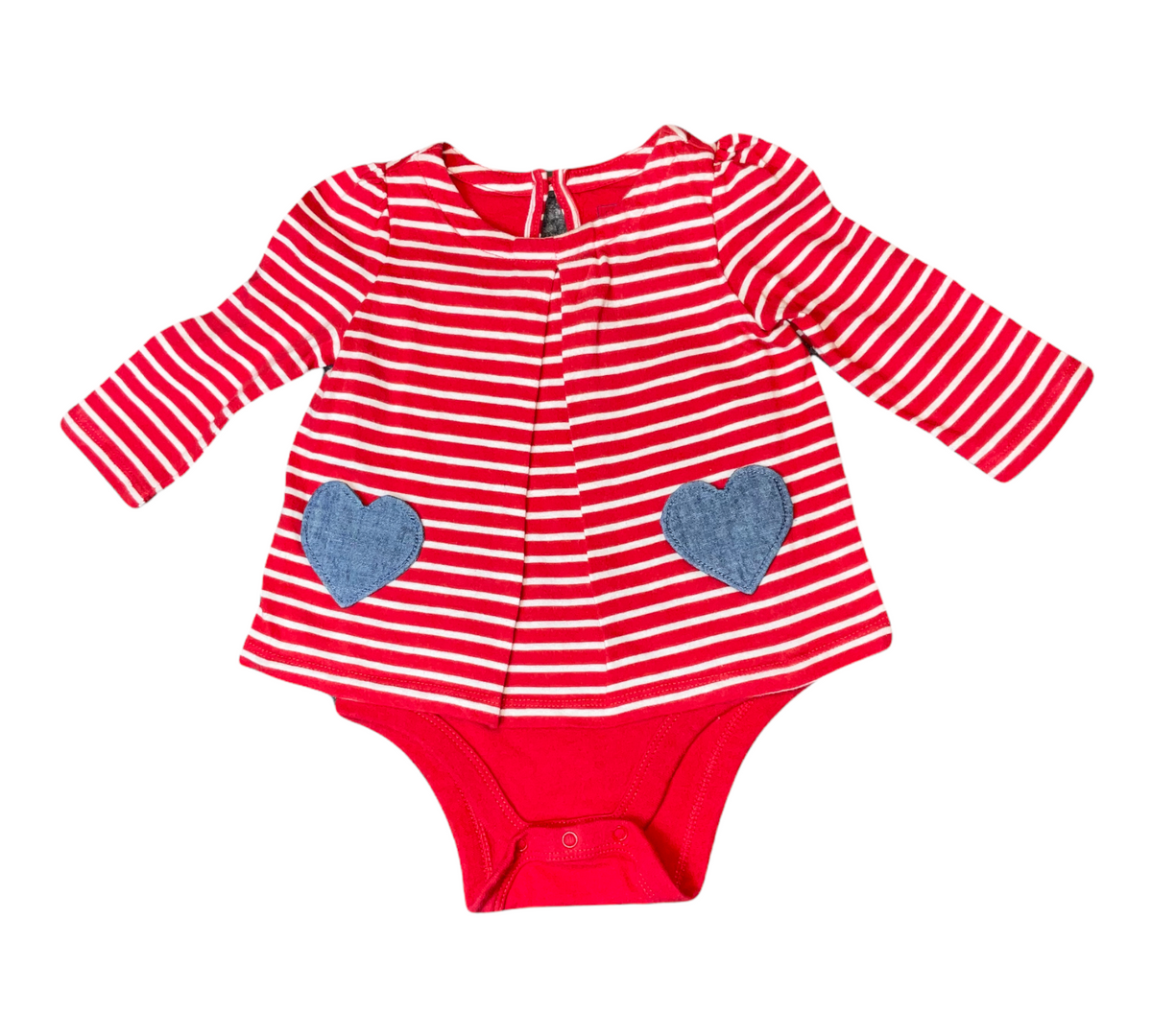 BABY GAP GIRLS 6-12 MONTHS ONESIE ATTACHED TOP.