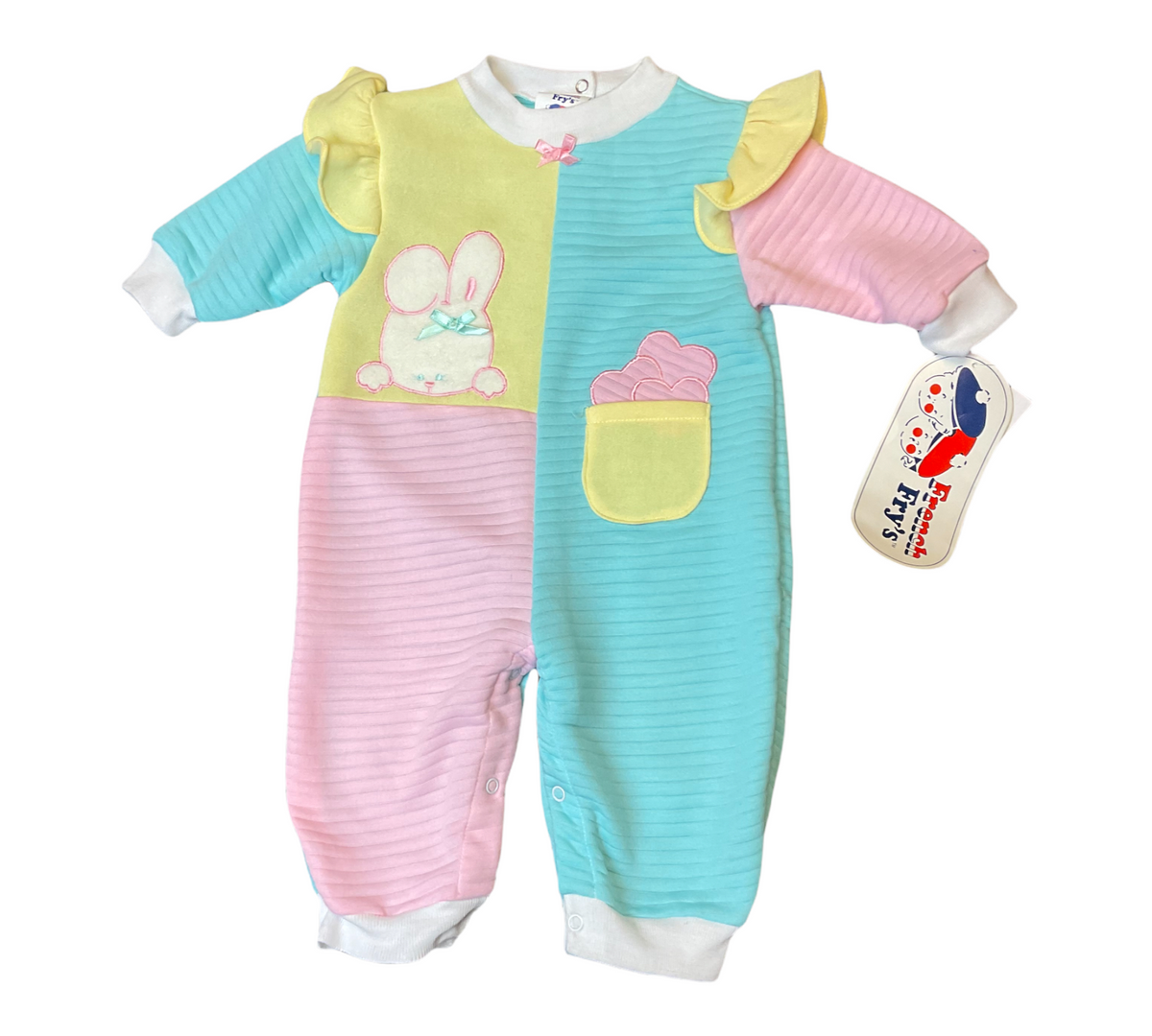 FRENCH FRY&#39;S CUTE GIRLS ONESIE - 6 - 9 Months.