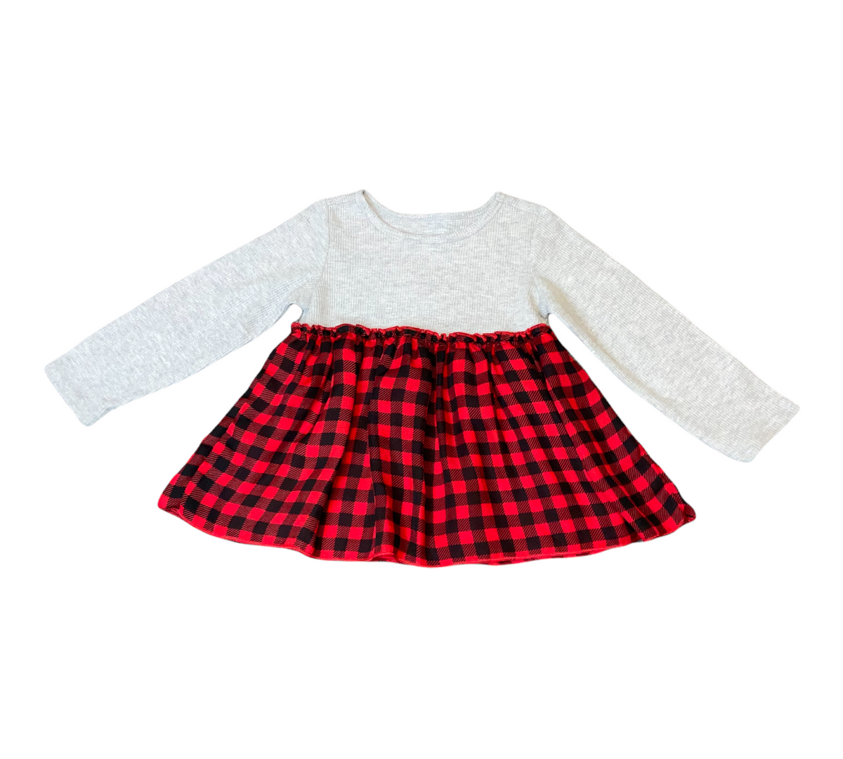 WONDER NATION PRECIOUS GIRLS 3T CHECKERED DRESS.