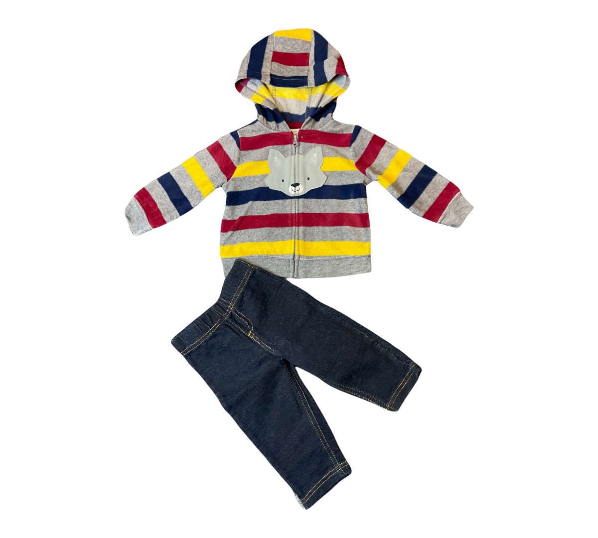 CARTER&#39;S BOYS 6-9 MONTHS HOODIE OUTFIT.