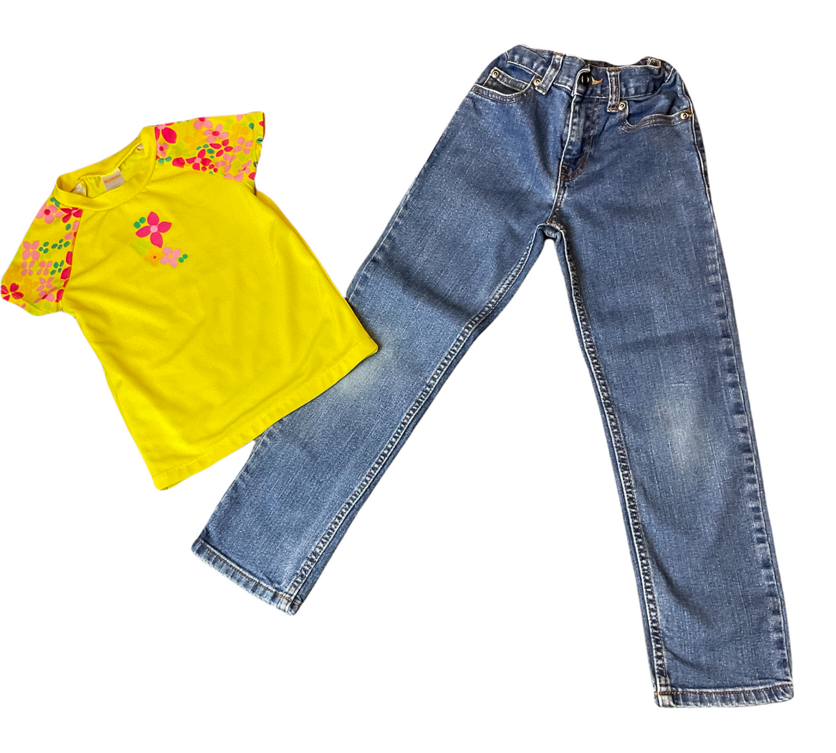 GYMBOREE GIRLS SZ. 7 Regular Two Piece  DENIM Outfit