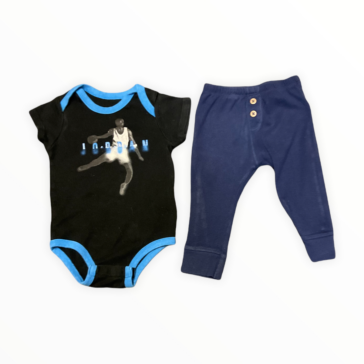 JORDAN SIZE  9-12 MONTHS  BOYS ONESIE OUTFIT