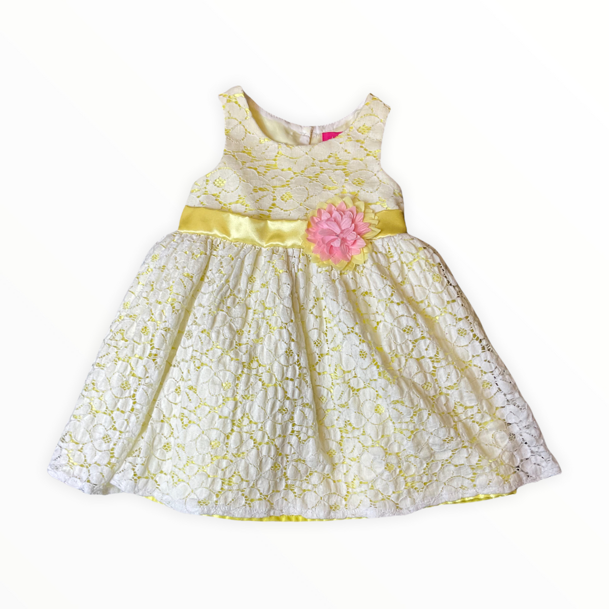 PINKY GIRLS 12 MONTHS YELLOW DRESSY DRESS.