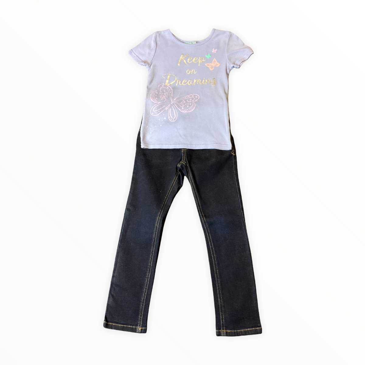 CAT &amp; JACK GIRLS SZ. 5/6 CASUAL OUTFIT.