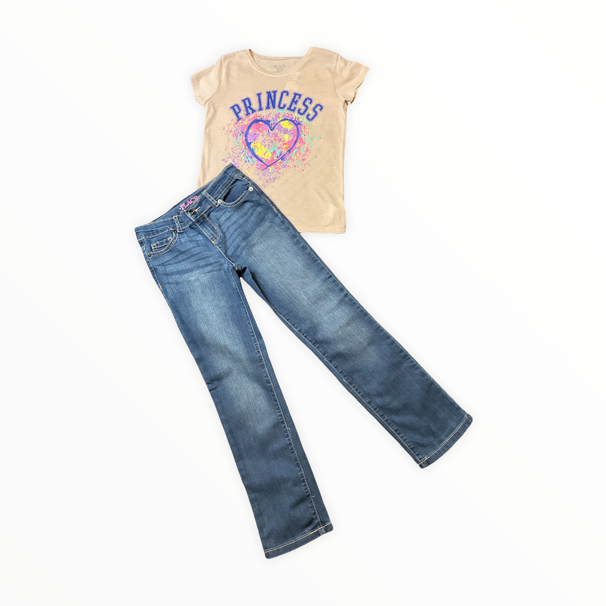 THE CHILDREN&#39;S PLACE JEANS GIRLS SZ. 7/8 Two Piece Outfit.