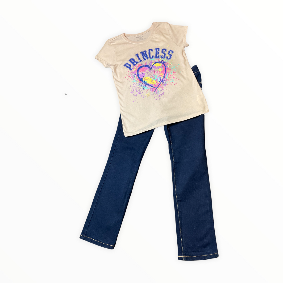 THE CHILDREN&#39;S PLACE JEANS GIRLS SZ. 7/8 Two Piece Outfit.