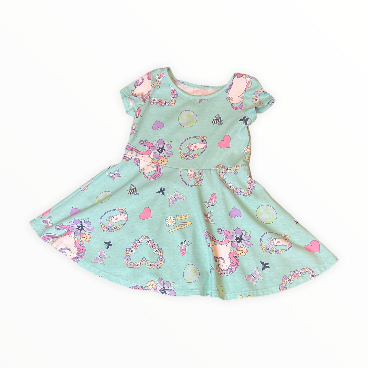 CHILDREN&#39;S PLACE GIRLS 2T BEAUTIFUL GRAPHIC DRESS