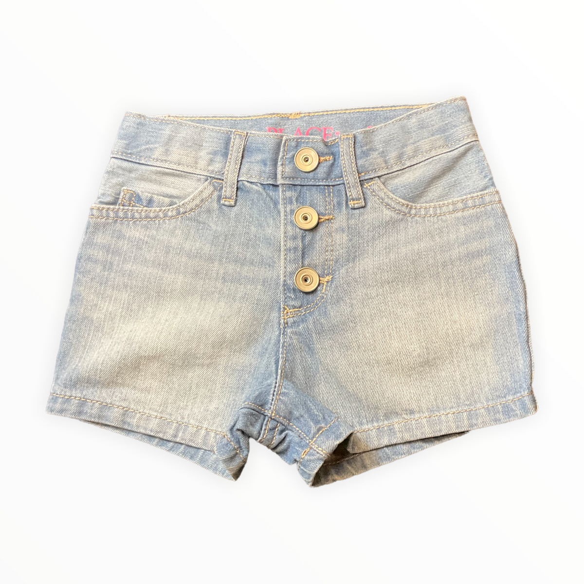 THE CHILDREN&#39;S PLACE GIRLS DENIM SHORTS OUTFIT SZ 5/6..