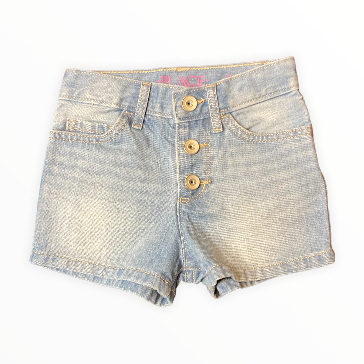 THE CHILDREN&#39;S PLACE GIRLS DENIM SHORTS OUTFIT SZ 4T.